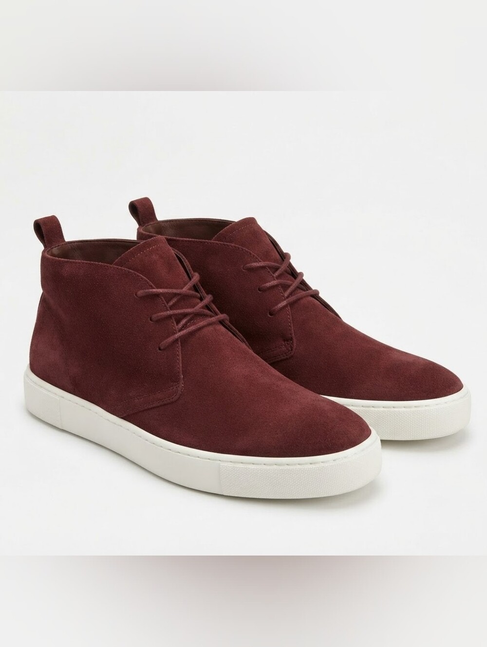 Tod’s Men’s Suede Chukka Boots Burgundy Made in Italy Size 8.5